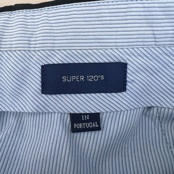 Incotex Dress Pants Mens 36x31 Black Straight Leg Super 120s Wool Flat Front‎ - Picture 12 of 14